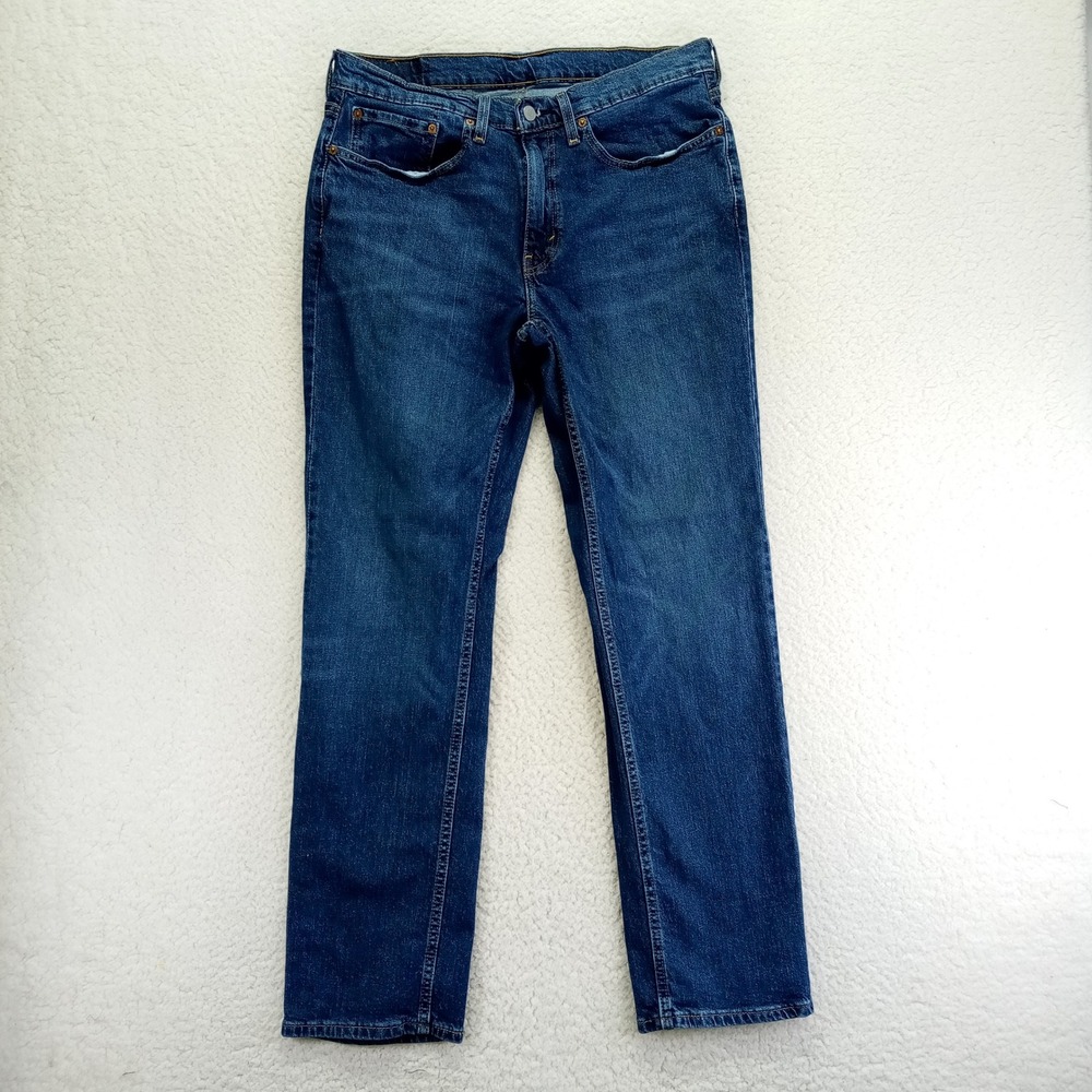 Levi Strauss Co 514 Mens Jeans W34 L32 Straight‎ Fit Dark Wash Denim Pants
